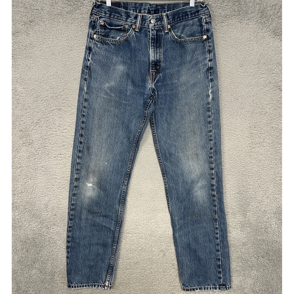 Levi's 505 Jeans Men's Sz 34x34 (31x31)‎ Blue Denim Regular Straight Leg Pants